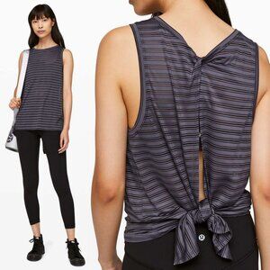 Lululemon Meet Halfway Tank Striped In Moonwalk Size 4